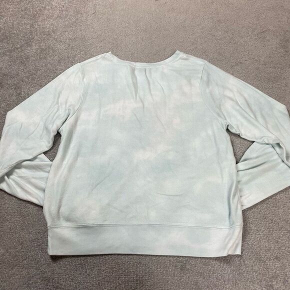 Brand New Wildfox Women’s Medium Tie Dye ombré Heart Felt Crewneck Sweater - Picture 2 of 5